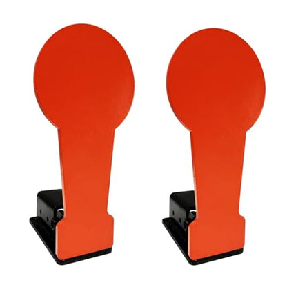 Atflbox 3/8" AR500 12.8'' Classic Popper Steel Shooting Target, 6'' Plate Auto Reset Target for Shooting Range, Suitable for Pistol, Rifle, Handgun, Shotgun, Rimfire - color: 2 Pcs