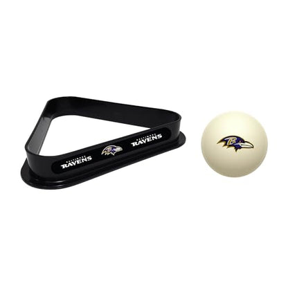 Imperial NFL Cue Ball & Rack Set - color: Baltimore Ravens, White