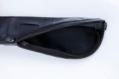 Billiard Pool Stick Bag,1 X 1 PU Pool Cue Cases,Soft 2-Piece Pool Stick Case, Pool Table Accessories（Available in 2 Colors） - color: Black