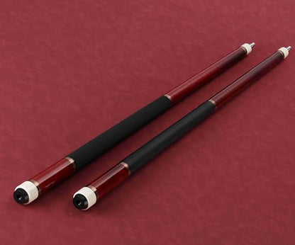 Pool Cue Stick Genuine Leather Cowhide Grip 58" 19 20oz 2 Piece with 12.5mm Tip,Canadian Maple Pro Billiard Cue,for Adults/Beginner/Pro Player. - color: Red-19oz-Genuine Leather Grip-Only Cue