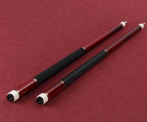 Pool Cue Stick Genuine Leather Cowhide Grip 58" 19 20oz 2 Piece with 12.5mm Tip,Canadian Maple Pro Billiard Cue,for Adults/Beginner/Pro Player. - color: Red-19oz-Velvet Paint Grip-Only Cue
