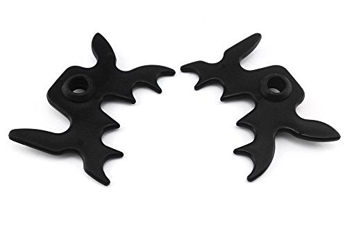 Honbay 2pcs Black Plastic Moosehead Pool Billiard Cue Bridge Head