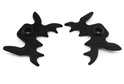 Honbay 2pcs Black Plastic Moosehead Pool Billiard Cue Bridge Head