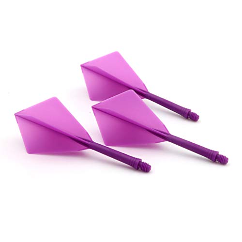 CUESOUL ROST Integrated Dart Shaft and Flights Medium,Diamond Shape,Set of 3 - color: Purple