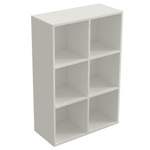 OSCHF 6-Cube Storage Shelf Bookcase, Warm White - color: Warm White, size: 6-Cube