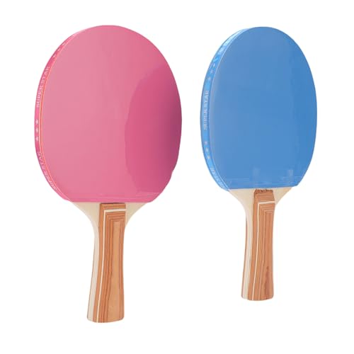 Table Tennis Set, Rubber 7-Layer Wood Portable Table Tennis Racket Table Tennis Balls with Storage Box for Indoor and Outdoor Game Accessories