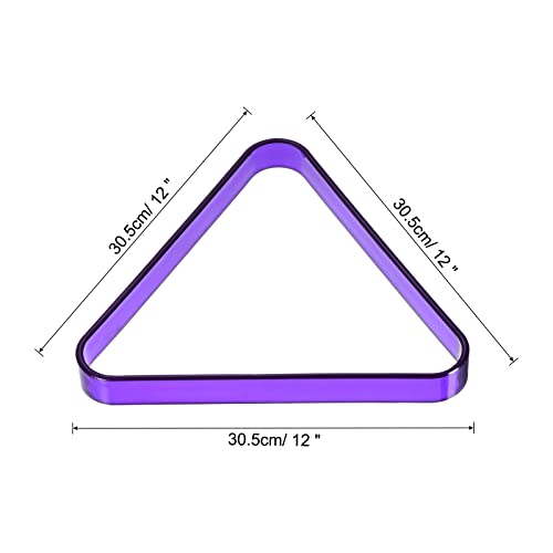 PATIKIL Pool Triangle Rack, Plastic Billiard 8-Ball Triangle Racks Pool Table Accessory for Pool Balls - color: Purple