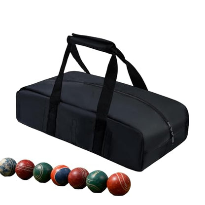 Bocce Ball Bag - Waterproof Carrying Case, Zipper Storage Organizer | Portable Bocce Set Holder for Outdoor Lawn Backyard Camping Beach Exercise Games Sportsmen Travel Use