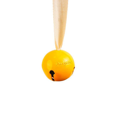 Yellow Bell with Ribbon, Montessori Baby Toy - color: Yellow