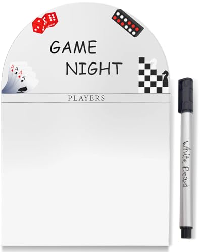 Personalized Family Game Night Scoreboard – Custom Dry Erase Score Tracker Board with Marker, Reusable Acrylic Game Scoreboard (5”X7“) - style: S