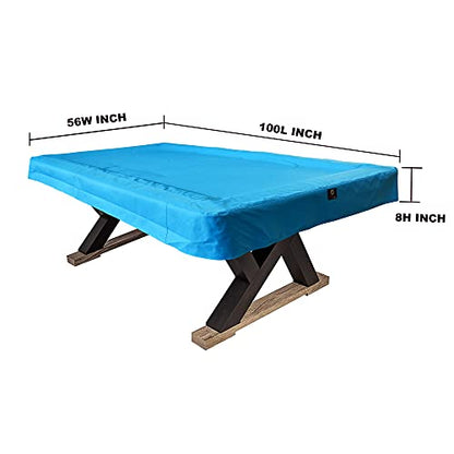 7/8/9FT Heavy Duty 600D Polyester Canvas Billiard Pool Table Cover(7 Colors Available) (Sky Blue, 8-Foot) - color: Sky Blue, size: 8-Foot