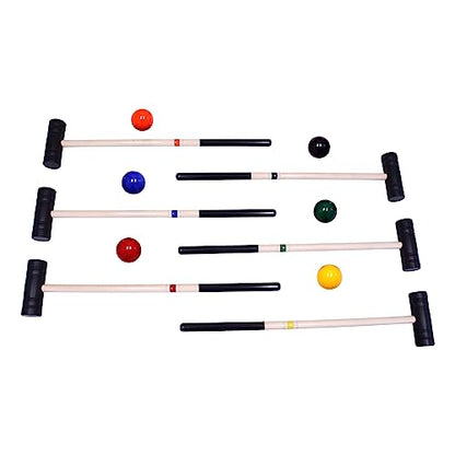Deluxe Flag Croquet Golf Game Set - size: 6 Player Set