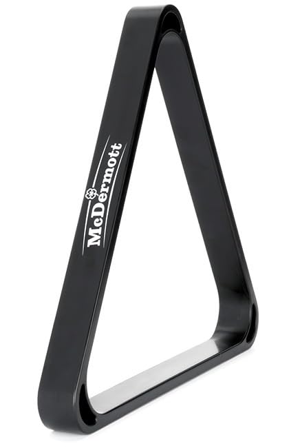 McDermott Black 8-Ball Billiards Ball Rack Triangle w Graphics & Logos