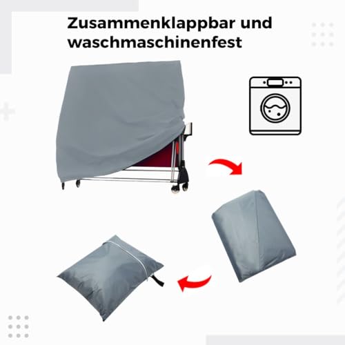 Ping Pong Table Cover, Waterproof 210D Polyester Taffeta, Fits Regulation Size Tables for All Weather Protection, 72.83 x 64.96 x 27.55in