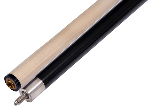 Accuplay Billiards 58" - 2 Piece Break Pool Cue Stick Made of Hardwood Canadian Maple - 23 Ounce Choose Black, Red, Green or Blue - color: Black
