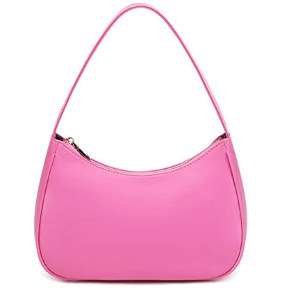 CYHTWSDJ Shoulder Bags for Women, Cute Hobo Tote Handbag Mini Clutch Purse with Zipper Closure - color: Pink