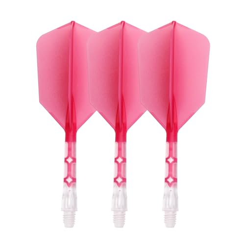 CUESOUL ROST T19 Integrated Dart Shaft and Flight Slim Shape M Size 28mm - color: Rose Red