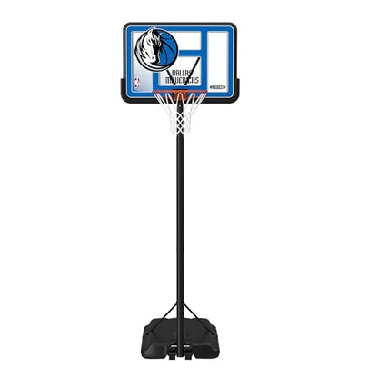 Lifetime NBA Dallas Mavericks Portable Basketball Hoop, Adjustable Height 7.5-10 Ft, 44 Inch Shatterproof Fusion Backboard, Base with Wheels - color: Dallas Mavericks