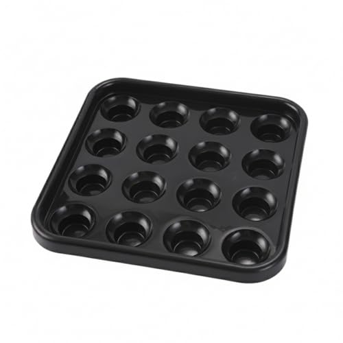 Heavy Resin Pool Ball Rack, Standard 15-Ball Triangle for Billiard Tables, Black