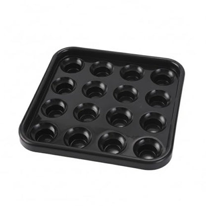Heavy Resin Pool Ball Rack, Standard 15-Ball Triangle for Billiard Tables, Black