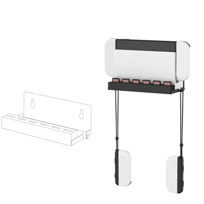 Strong Dock Organizers Wall Mount Including 12 Card Capacity & Not Slip Defense Gaming Storage For Console Powder Coated Console Wall Mount