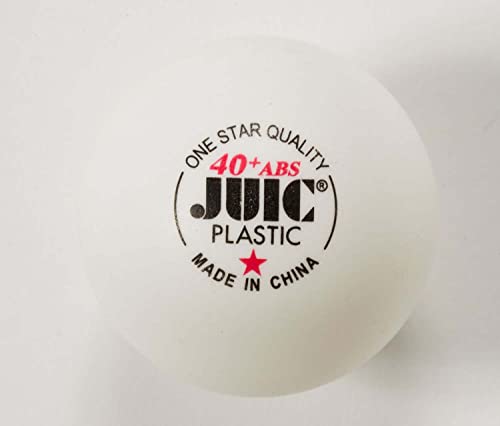 JUIC 7050 Table Tennis Balls, Training Ball, ABS Plastic, 1 Star, White, 1.6 inches (40 mm), 1 Box, 100 Pieces