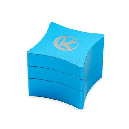 KONLLEN Magnetic Pool Chalk Holder Aluminum Alloy Belt Clip | Portable design, durable metal construction, quick access,metal cue chalk case for pool, snooker and carom - color: Blue-2