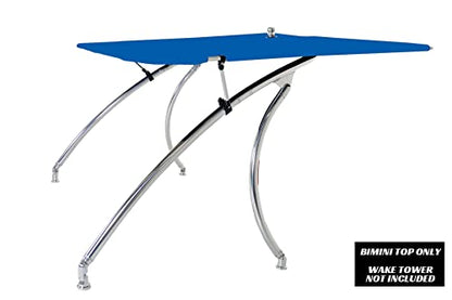 Big Air Super Shadow Wakeboard Tower Bimini Top - 76" x 76" - Mounts Over Existing Wake Tower - color: Pacific Blue