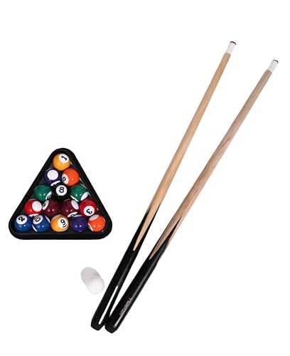 Mini Pool Tables for Kids Indoor Pool Table with Cues, Balls & Accessories, Wooden Tabletop Game Set, Parent-Child Interaction Game
