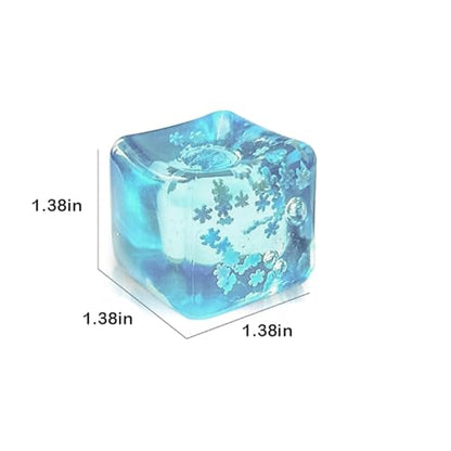 Ice Cube Squishy Toy, Stress Cube - Ice Cubes Stress Balls with Snowflakes Inside, Slow Rising Cube Stress Balls for Adults Kids, Nice Cubes Squishy for Party Favors (4PCS) - style: 4PCS