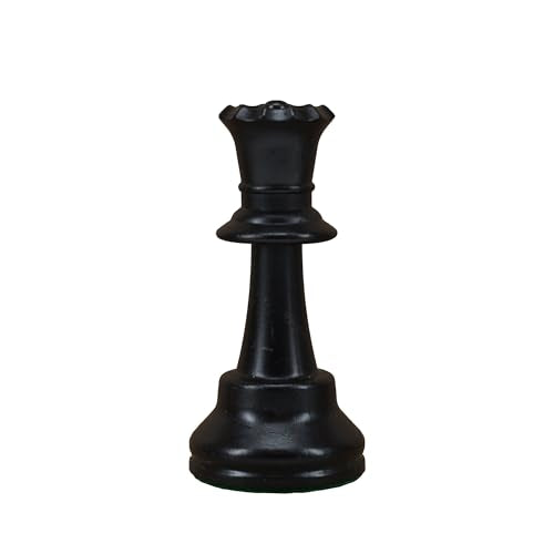 WE Games Replacement Staunton Chess Piece - Dark Queen, Heavy Weighted Tournament Style Plastic Piece with Felt Bottom - Single Replacement for Classic or Decorative Chess Sets - color: Black Queen