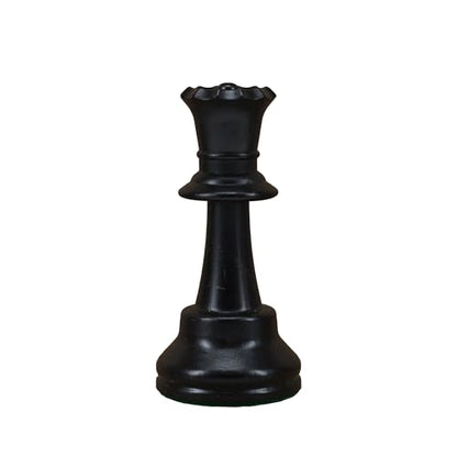 WE Games Replacement Staunton Chess Piece - Dark Queen for Tournament Chess Set, Plastic Chess Piece with Felt Bottom, Classic Design, Replacement Chess Pieces for Chess Set - color: Black Queen