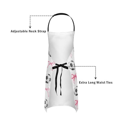 Manfei Blue Bowknot Kids Kitchen Apron - color: Black