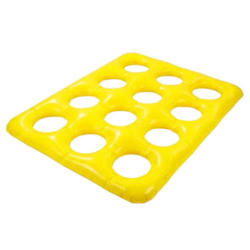 Upgraded Pool Toys 12-Square Pool Tic Tac Toe Game Set with 12 Inflatable Balls, Pool Games for Kids/Adults, Outdoor Water Games, Suitable Pool Beach Party, Light Yellow - color: Light Yellow