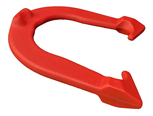 Mustang Professional Pitching Horseshoes- Made in The USA - color: Red Pair (2 Horseshoes)