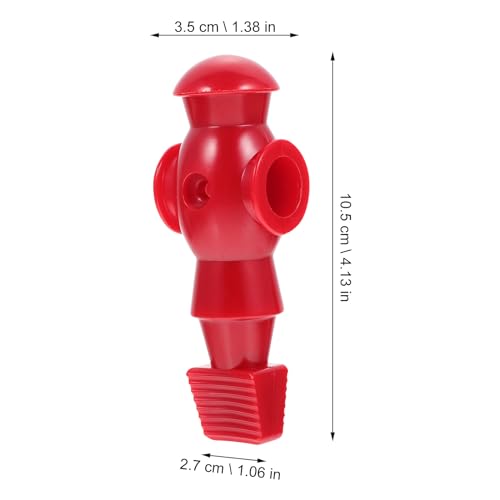 Homoyoyo 4pcs Foosball Men Replacement, Football Players Parts Foosball Man Table Player Football Machine Accessories - color: Red