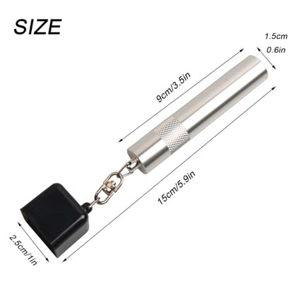 LAKE OF FIRE 3-in-1 Snooker/Pool Cue Tip Shaper with Repair Tool, Cue Tip Storage, and Billiard Chalk Holder - color: Silvery