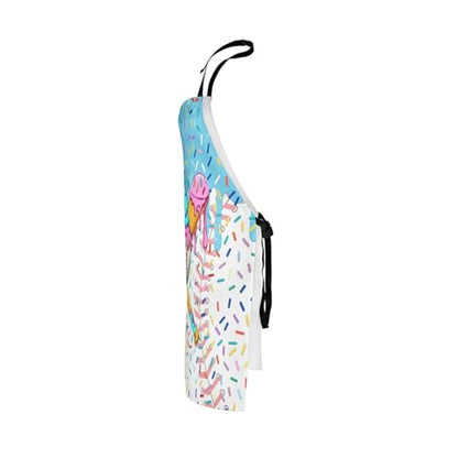 Manfei Baseball Ice Cream Kids Kitchen Apron - color: Sky Blue