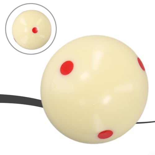 Pool Billiard Training Cue Ball 57.2mm 2.25in Red 6 Dot Measles Spot for Practice and Skill Improvement with Smooth Resin Material and Bright Gloss Roundness Standard