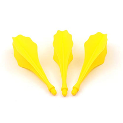 CUESOUL TRAJ AK8 New Integrated Dart Flights and Shafts Wave Shape,Very Slim Dart Flight 3 Sets - color: Wave Shape-Yellow