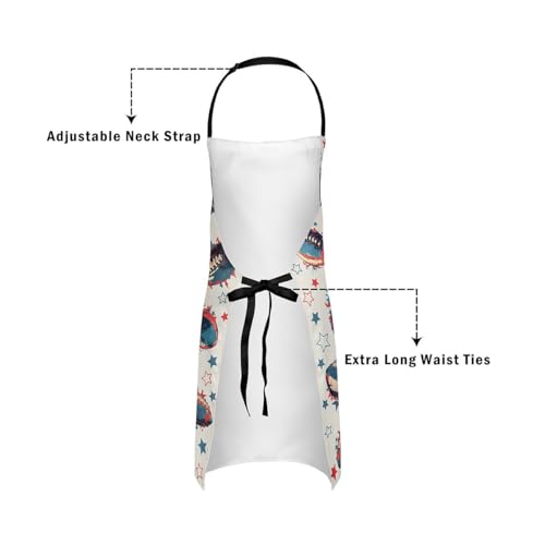 Manfei Volleyball Kids Kitchen Apron - color: Red Blue