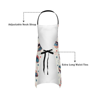 Manfei Volleyball Kids Kitchen Apron - color: Red Blue