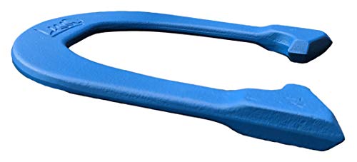 Lasso XL Lightweight Pro Pitching Horseshoes, 2.0 lbs.- USA Made - color: Red & Blue- Complete Game Set (4 Horseshoes, 2 Stakes & Guide Booklet)