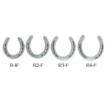 Steel Horseshoes Set for Horses, Crafts, Decorations and Backyard Games - Size 1 - R4-F - Sand Blasted 2 Shoes - size: Size 1 R4-F Large - 2 Shoes