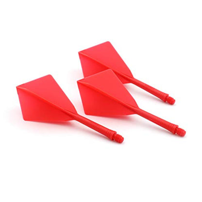 CUESOUL ROST Integrated Dart Shaft and Flights Medium,Diamond Shape,Set of 3 - color: Red