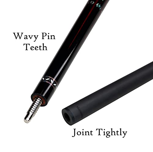 Carbon Fiber Pool Cue,11.8mm/12.5mm Low Deflection Cue Stick,Professional Pool Stick with Case - color: MF1, size: 12.5mm