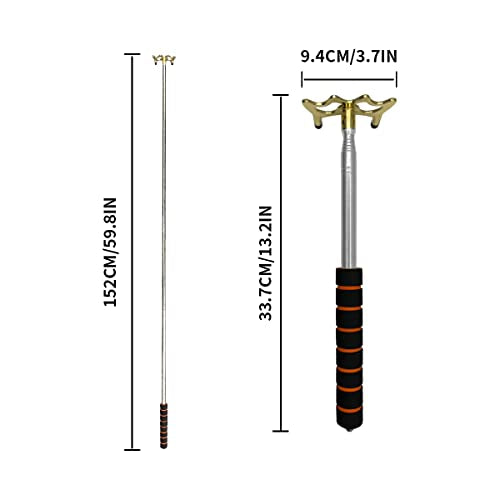 Retractable Billiards Cue Stick Bridge, Pool Bridge with Removable Bridge Head