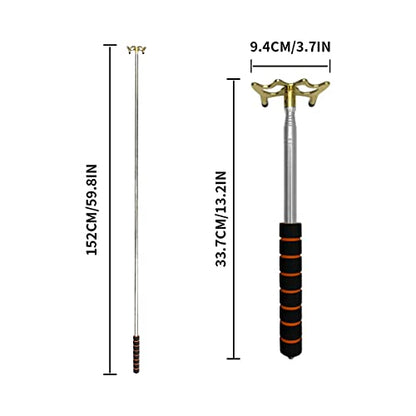 Retractable Billiards Cue Stick Bridge, Pool Bridge with Removable Bridge Head
