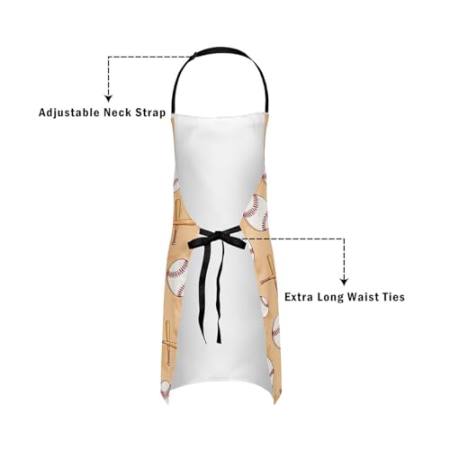 Castle Fairy Boy Soccer Kitchen Apron - color: Baseball Yellow Brown