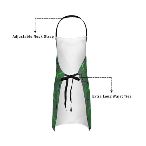 Castle Fairy Basketball Kitchen Apron - color: Gamepad Green